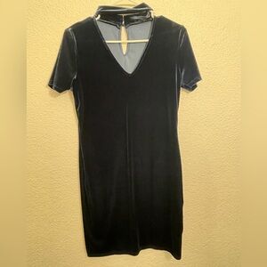 Velvet dark blue velvet dress size large